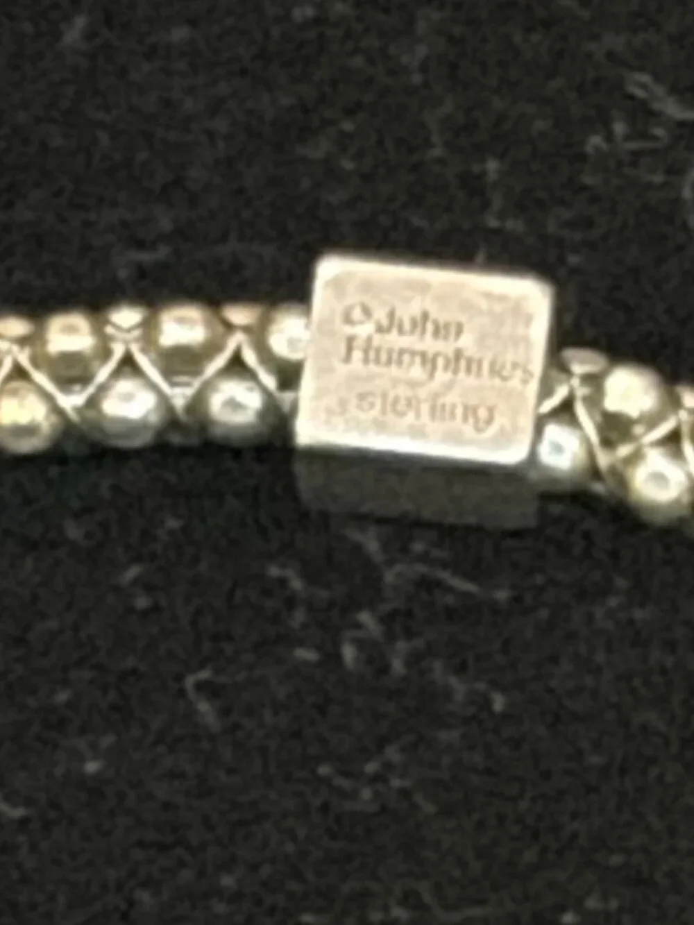 Mignon Faget/John Humphries Halo Bangle, Faceted, Sterling Silver, Size M